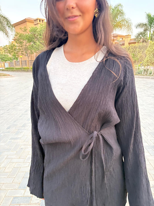 Noir Whisper Blouse