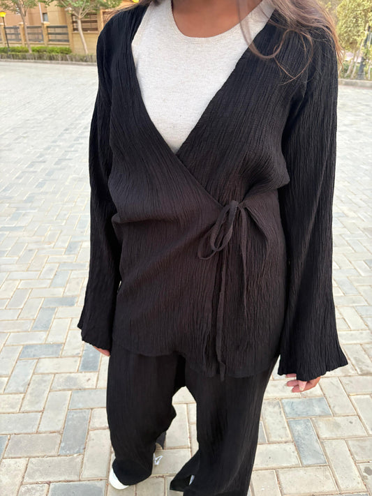 Noir Whisper Blouse